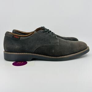 G.H. Bass Men's Pasadena Gray Suede Plain Toe Oxford Shoes Size 10 Wide Width